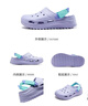 斯凯奇（Skechers）女鞋洞洞鞋凉鞋增高厚底耐磨沙滩拖鞋小怪兽包头洞洞鞋111581 黑色/多彩色/BKMT 37 实拍图