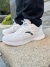 安踏男鞋运动鞋子男士秋冬季款皮面防泼水轻便软底白色跑步休闲鞋子男 【皮面防泼水神器】安踏白/黑-5 42 实拍图