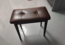家逸实木化妆凳卧室梳妆凳家用梳妆台凳子简约化妆椅网红带扣马鞍凳 实拍图