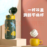 FGA富光儿童保温杯316不锈钢带吸管水壶学生宝宝喝水杯双盖杯子蓝 实拍图
