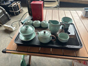 不拙汝窑茶具整套盖碗茶壶茶杯茶盘茶具套装天青悦禾11头古窗泡茶套装 实拍图
