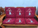 南极人（Nanjiren）红木沙发垫坐垫带靠背中式实木质加厚海绵防滑老式木沙发坐垫四季 牵牛花-驼-厚度8厘米【雪尼尔/防滑/可拆洗】 长50*宽50*60cm(靠背高)/单只装 实拍图
