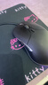 【办公标配】鼠标垫少女心凯蒂猫桌垫Hello kitty小号笔记本办公桌通用数码键盘垫 凯蒂猫 黑色6只 260*210*2mm（无锁边） 实拍图