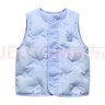 迷你巴拉冬季新款男女童可爱无领羽绒服宝宝保暖时尚羽绒马甲 风信紫70602 100 实拍图
