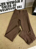 松山棉店【董璇同款】小暖羊保暖打底裤女含羊毛可外穿高腰加厚绒冬季棉裤 加厚暖-咖啡棕-520(-15~-5°C) S (推荐82-95斤） 实拍图