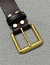马登工装美式复古进口牛皮皮带男黄铜单针快脱扣真皮硬汉裤腰带男 深咖色 （115cm长 X 3.8cm宽） 实拍图