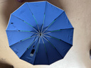 泽时雨（zeshiyu）德国绿巨人24骨反向伞全自动雨伞超大男女加厚加固防晒伞定做礼品 双纤24骨124CM-蓝色（送礼盒） 实拍图
