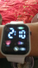其他品牌高颜值LED手表时尚方形学生科技感超强夜光数字个性运动 白色 实拍图