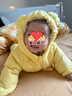 巴拉巴拉童装婴儿连体羽绒服轻薄羽绒服宝宝衣服2025冬装抱衣爬服男童女童 黄色雪人-白鸭绒 73 cm-充绒量37g 实拍图