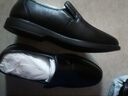 意尔康皮鞋秋季商务休闲套脚皮鞋舒适牛皮中老年爸爸鞋 97689W 黑色 40 实拍图