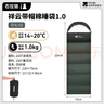牧高笛（MOBIGARDEN）祥云睡袋 户外徒步露营成人保暖可拼接单人隔脏信封式加厚睡袋 苍松绿（右）-1.0KG 实拍图