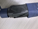 天堂 防紫外线阳伞三折 黑胶太阳伞便携折叠晴雨伞遮阳伞 藏青 实拍图