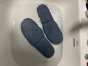 班哲尼 旅行便携式折叠酒店居家EVA防滑浴室情侣洗澡非一次性拖鞋 含便携收纳袋 藏青 XL（42-44尺码） 实拍图