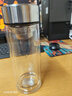 富光玻璃杯双层带茶隔大容量水杯 高档商务泡茶杯 高硼硅杯子500ml 实拍图