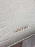CHARLES&KEITH鳄鱼纹凯莉包手提斜挎婚包包女包生日礼物CK2-50270880-1 Ivory象牙色 S 实拍图