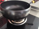 京严正宗章丘大肚铁锅老式家用炒菜锅手工锻打无涂层炒锅不粘锅 【三次开锅发货】适用1-3人 24cm 久用无沙眼|送木盖+锅铲+百洁布 实拍图