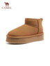骆驼（CAMEL）小暖阳雪地靴女厚绒增高保暖靴 L25W275051 驼色(反绒面) 39 实拍图