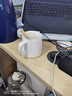 传旗陶瓷马克杯带勺盖咖啡杯牛奶杯早餐杯办公杯男女茶杯描金白400ml 实拍图