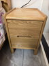 源氏木语实木床头柜北欧卧室收纳柜现代简约储物柜橡木三抽床边柜 红橡木原木色三抽床头柜400*350*550mm 整装 实拍图