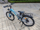 凤凰山地自行车男女变速山地车碟刹青少年儿童自行车学生单车 星际 蓝灰【变速】后座+LED灯+辐条轮 22寸【适合130-170cm】 实拍图