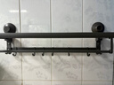 太力吸盘卫生间置物架毛巾架浴室厕所壁挂毛巾杆太空铝免打孔浴巾架 实拍图