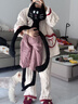 果壳（Gukoo）睡衣女秋冬款HelloKitty系列保暖舒适提花舒棉绒女士家居服套装 牛乳白 M 实拍图