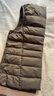 无印良品（MUJI）女式 轻量羽绒便携式背心女款马甲马夹秋冬保暖外搭羽绒内胆 烟熏绿色 L (165/88A) 实拍图