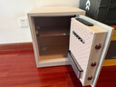 得力保险柜 家用办公指纹密码保险箱 小型双重保险防盗保管箱柜 45CM曜臻白 AE620 实拍图