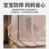 全品屋蒙古包蚊帐架免安装可折叠家用婴儿防摔拉链坐床式宿舍一体式床帘 【单门全底条纹灰】1.5*2.0米M 实拍图