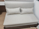 源氏木语实木沙发床现代简约多功能可折叠床北欧风小户型客厅两用双人沙发 1.25m山毛榉胡桃色(米白) 实拍图