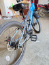 凤凰山地自行车男女变速山地车碟刹青少年儿童自行车学生单车 星际 蓝灰【单速+辐条轮】 22寸【适合130-170cm】 实拍图