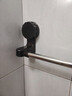 吸盘毛巾架免打孔卫生间置物架浴室毛巾杆壁挂式厕所浴巾收纳挂架 伸缩款透明黑【50-100cm】 实拍图