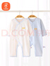贝瑞加（Babyprints）新生儿连体衣2件装婴儿纯棉内衣薄款四季爬服柔软宝宝哈衣 蓝52 实拍图