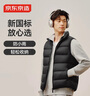 京东京造【零压系列】轻薄羽绒服男外套冬季 防钻绒马甲背心男 曜石黑XXL 实拍图