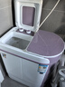小鸭迷你双桶洗衣机家用小型双缸半自动婴儿童洗脱两用 3.5公斤紫加厚款【臭氧除菌+不锈钢甩桶+洗脱 双缸 实拍图