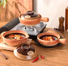 复古煲仔饭小砂锅家用耐高温手柄燃气沙锅商用煮米线茄子煲砂锅菜 复古-把元三【适用1-2人】 1150ml 实拍图