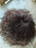 头顶补发片女卷发片短发玉米烫补头顶真发假发片蓬松增发量一片式 深棕色【9*9】补发片 短发 实拍图