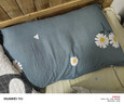 洁丽雅（Grace）纯棉枕套一对 加厚家用印花枕头套枕芯套 花漾-蓝48*74cm 实拍图