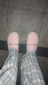 小熊小兔新款秋冬季情侣保暖学生男拖鞋女厚底防滑外穿居家棉拖鞋 小熊小兔棉拖-粉色 38-39 适合37-38 实拍图