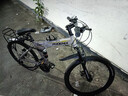 凤凰（Phoenix）可折叠山地车自行车成人男女新款式学生12到18岁变速越野软尾单车 辐条轮/折叠双避震【密封全轴承】钢架肖灰 24寸-27速【身高138-168cm】 实拍图