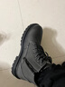 马克华菲马丁靴男士2025秋冬季棉鞋黑色高帮秋冬靴子男款 灰黑 43 实拍图