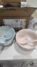 【天天低价】新款釉下彩陶瓷碗餐具套装少女心ins风陶瓷碗勺 【99%人选择】梦幻粉蓝两碗两勺 实拍图