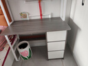 尋巧（SPERMEK）电脑桌书桌书柜组合家用台式卧室学生学习写字桌简约办公桌子 【升级三抽】100CM欧文莱灰色 实拍图
