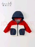戴维贝拉（DAVE＆BELLA）童装儿童连帽衣服宝宝外套新年男孩外衣男童加绒上衣秋冬新款服装 红色加绒款DB4223105 110 cm（建议身高100-110cm） 实拍图