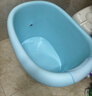 日康（rikang）泡澡桶 儿童洗澡桶婴儿游泳桶家用浴缸浴桶赠浴凳 蓝色 X1002-1 实拍图