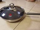 三禾0涂层炒锅无涂层不粘锅304钛不锈钢电磁炉通用炒菜锅32cmLC32S16 实拍图