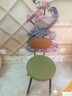 天兴隆凳子家用餐椅靠背椅轻奢梳妆凳软包方凳餐桌凳子高脚凳吧台椅胶凳 F2金背-桔绿 实拍图