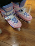 乐秀（ROADSHOW）轮滑鞋儿童溜冰滑冰鞋可调男女童专业轮滑鞋6-12岁初学RX1S滑轮鞋 全闪粉紫单鞋【送轮滑包大礼包】 L 大码(36-39适合8岁+) 实拍图