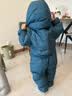 保姆鹅 宝宝羽绒连体服婴儿羽绒服冬装连身服抱服外出服睡袋[NM2119] 孔雀绿 90cm 实拍图