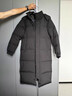 雪中飞羽绒外套女冬季过膝长款保暖美拉德连帽纯色系百搭休闲女士羽绒服 灰色 L (165) 实拍图